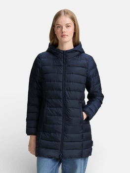 Куртка демісезонна подовжена з капюшоном жіноча Tom Tailor 1046684-10668 XL Sky Captain Blue (4068128601291)