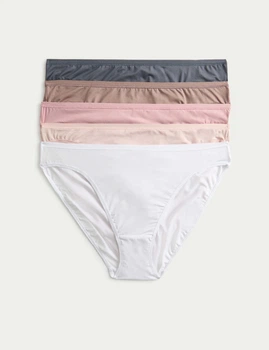 Набор женских трусиков из микрофибры Marks&Spencer High legs 14(42) 5 шт brown haze 0213
