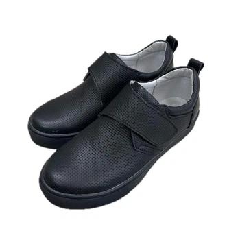 Туфли легкие из натуральной кожи для мальчика подростка Fess 215-2 черные 29 (215-2)