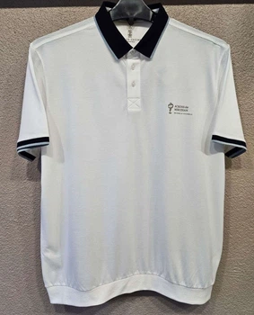 Чоловіча футболка- поло батальна з коротким рукавом Brunello Cucinelli білий 6XL (0699)