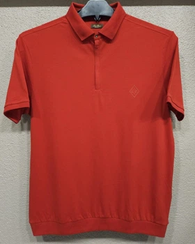 Чоловіча футболка- поло батальна з коротким рукавом Loro Piana червоний 7XL (0695)