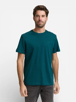 Футболка хлопковая длинная мужская Tom Tailor 1050139-12818 S Deep Meadow Green (4069403126713)