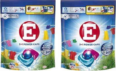 Капсули для прання E Power для кольорових і темних тканин 2 x 24 шт (9000101802931/2)