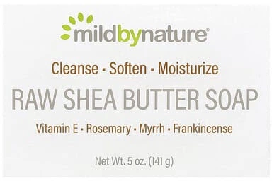 Мыло Mild By Nature Raw Shea Butter Bar Soap с необработанным маслом ши 141 г (898220017386)