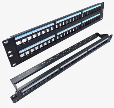 Патч-панель 48-портовая RJ45 Cat6, сетевая патч-панель соединения RJ45, 19 дюймів