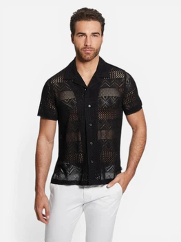 Рубашка летняя мужская Guess 905839824 2XL Черная (1159855065)