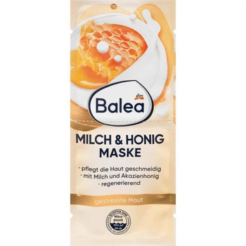 Маска для обличчя Balea Milch&Honig Maske Молоко та мед 16 мл 2 шт по 8 мл