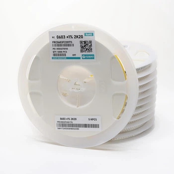 Резисторы SMD 0603 на бобине 1/10 Вт / RF0603-2K20-FJ / 2.2 кОм / 1% / 5000 шт