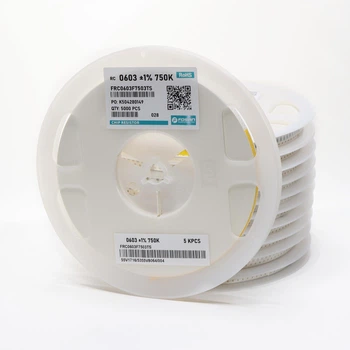 Резисторы SMD 0603 на бобине 1/10 Вт / RF0603-750K-FJ / 750 кОм / 1% / 5000 шт