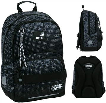 Рюкзак шкільний Kite Education 585M для хлопчика Чорний 40x29x14см 12 л легкий Ортопедичний 1-4 клас спинка Ergo Kids світловідбивачі (K26-585M-3)