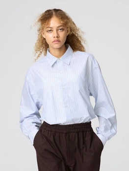 Рубашка женская Uniqlo 397832975 M Голубая (1159855178)