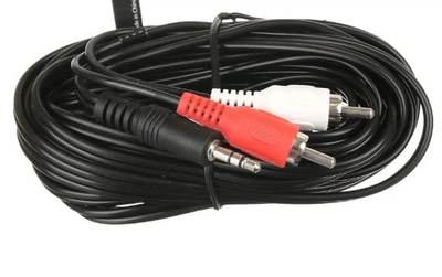 Кабель 3,5mm-2 RCA 10 метров (в упаковке) переходник