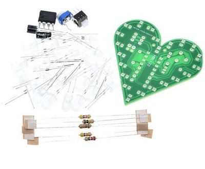 DIY LED серце конструктор, ефект дихання, 4-6 В, набір для паяння