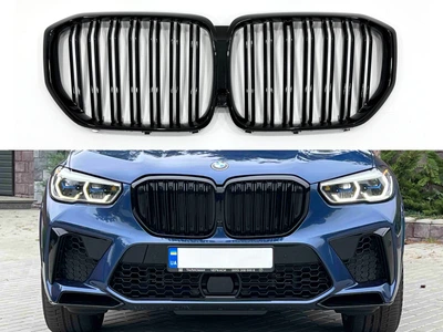 Решетка радиатора ноздри Х5M F95 стиль BMW X5 G05 2019-2022 черный глянец для BMW X5 G05 2019- (7890)