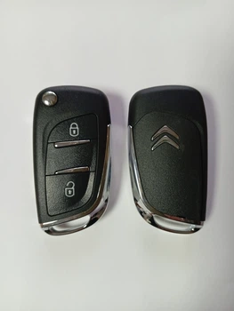 Корпус выкидного ключа для Citroen C1 C2 С3 С4 Berlingo Galakeys 2 кн батарейка на корпусе лезвие HU83 (05-44)