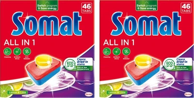 Таблетки для посудомийної машини Somat All in 1 Лимон 2 x 46 шт (9000101577372/2)