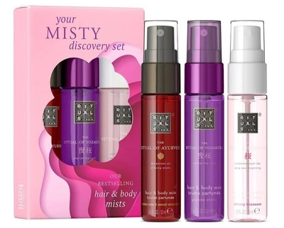 Набір містів Rituals Your Misty Discovery Set Ayurveda, Sakura, Yozakura Hair & Body Mist, 3*20мл.