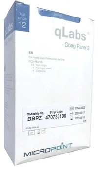 Тест-полоски для определения коагуляционной панели qLabs QS-4 Pro 12 шт.