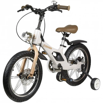 Cruiser ICONIC 14" детский велосипед с магниевой рамой передними и задними ручными дисковыми тормозами боковыми страховыми колесами звонком и фонарем белый