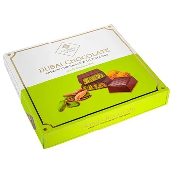 Дубайські цукерки Lux Choco «Квадрат з катаїфі та фісташкою» 225 г