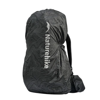 Чехол для рюкзака Naturehike CNK2450PJ010 L черный водоотталкивающий 2000 мм светоотражающие элементы (6975641884163)
