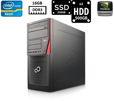 Компьютер Fujitsu Celsius W530 Xeon E3-1246 v3 16GB DDR3 SSD 250GB+HDD 1000GB NVIDIA Quadro 600 1GB 300W ATX (PCFW530R16S250H1000NQ600A) Б/У