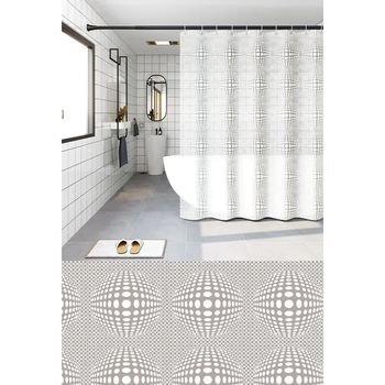 Шторка для ванной Zerix SCP-021-180x180 из PEVA