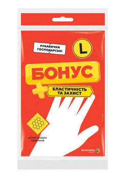 Рукавички гумові БОНУС унів. L (великі)