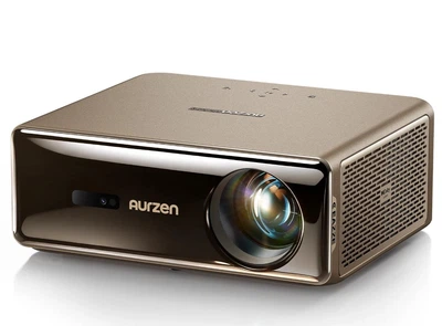 Смарт проектор Aurzen EAZZE D1 MAX Google TV 14.0 / 1000 ANSI Lumens / Native 1080P / 20W Dolby Audio / MEMC / Wi-Fi / Bluetooth Brown (EAZZED1MAX)