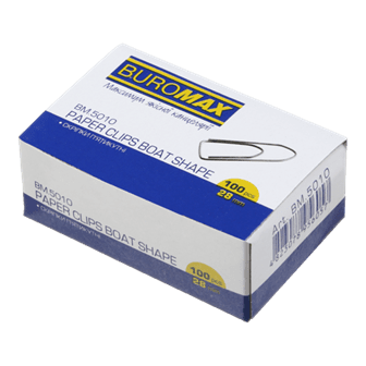 Скріпки 28мм BUROMAX 5010 п'ятикутні 100шт. (10) /BM.5010/