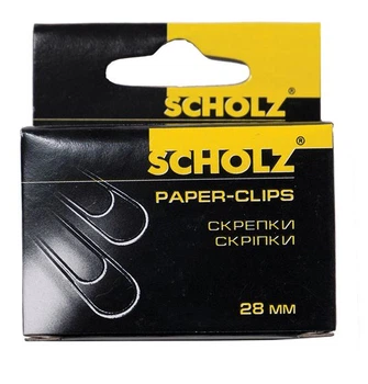 Скріпки 28мм SOZ 4701 прямі 100шт. (10) /4701SCH/