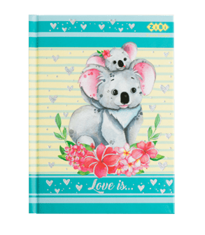 Блокнот ZiBi KIDS Line А6 тв. пал. 64арк. LOVE IS 12719-06 бірюзовий /ZB.12719-06/