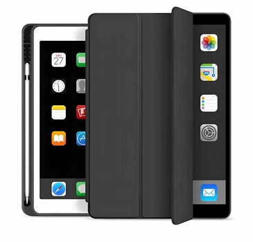 Чехол Smart Case для iPad 5 / 6 (2017-2018) / Air / Air 2 / Pro 9.7' (9.7") с местом под стилус и микрофиброй Black черный