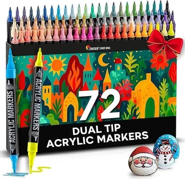 Набір акрилових маркерів Zenacolor Dual Tips 72 кольори