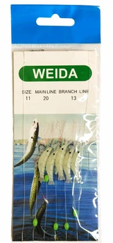 Самодур WEIDA креветка 5 гачків світлонакопичувальний size 11