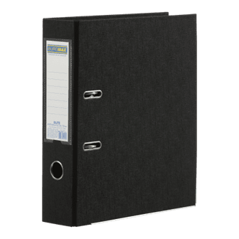 Папка-реєстратор А4 70мм BUROMAX 3001-01 ELITE двостороння, чорна (24) /BM.3001-01c/
