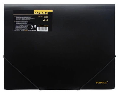 Папка на гумках А4 SOZ 10506 чорна (20) /10506/