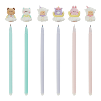 Ручка гелева ZiBi KIDS Line 2219 0,5мм CLOUD "пиши-прай" синя (36) /ZB.2219/