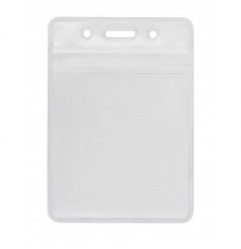 Бейдж (ідентифікатор) OPTIMA 45612 75х95мм вертикальний, замок zip lock, ПВХ /О45612/