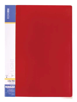 Папка 1 притиск ECONOMIX 31202-03 пластик. з карм. червона (20) /E31202-03/