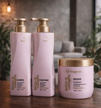Набор Bogenia для волос Biotin & Collagen (шампунь, кондиционер, маска)