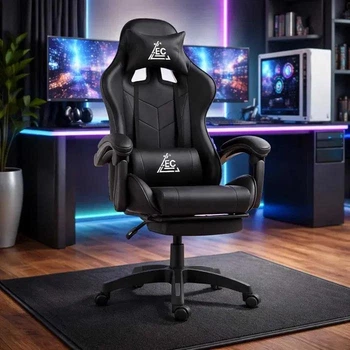 Компьютерное кресло GAMER KO24CZ Черное с регулировкой наклона, для работы, дистанционного обучения и гейминга