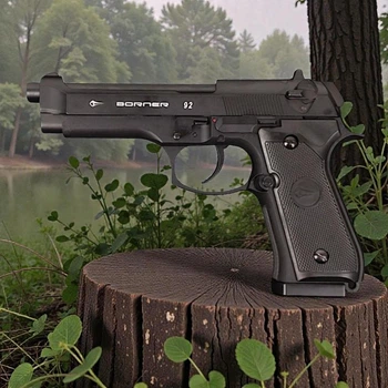 Пистолет пневматический Borner 92M Blowback (Beretta 92) метал BBs/pellets 4.5 mm