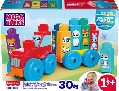 Конструктор Mega Bloks Трактор с животными 30 деталей (JKG33)