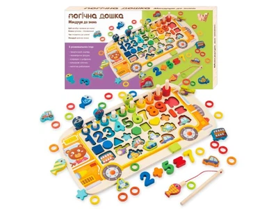 Деревянная доска-сортер Автобус, WToys, 38512