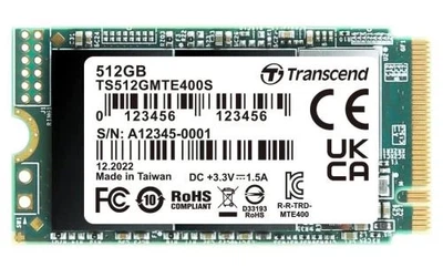 SSD диск Transcend 400S 512GB NVMe M.2 2242 PCIe 3.0 x4 3D NAND