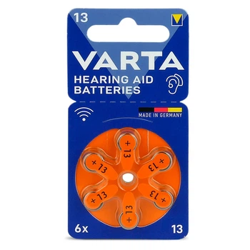 Батарейки VARTA Hearing Aid Batteries 13 (PR48) для слухового апарату, 6 шт