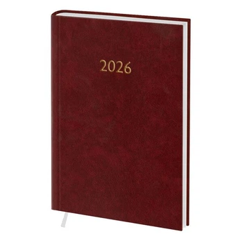 Ежедневник датированный Полиграфист карманный Macanet бордовый (242-P-0521)