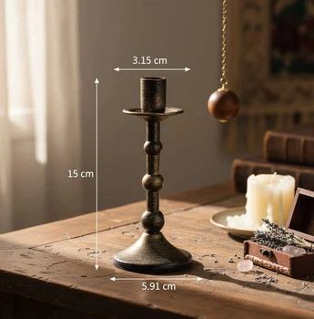 Подсвечник металлический 15 см | Классический минимализм