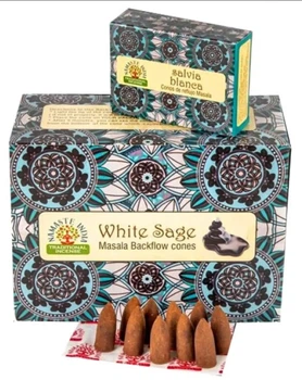 Namaste india white sage ароматические конусы для дымного водопад,аромаконусы жидкий дым,благовония